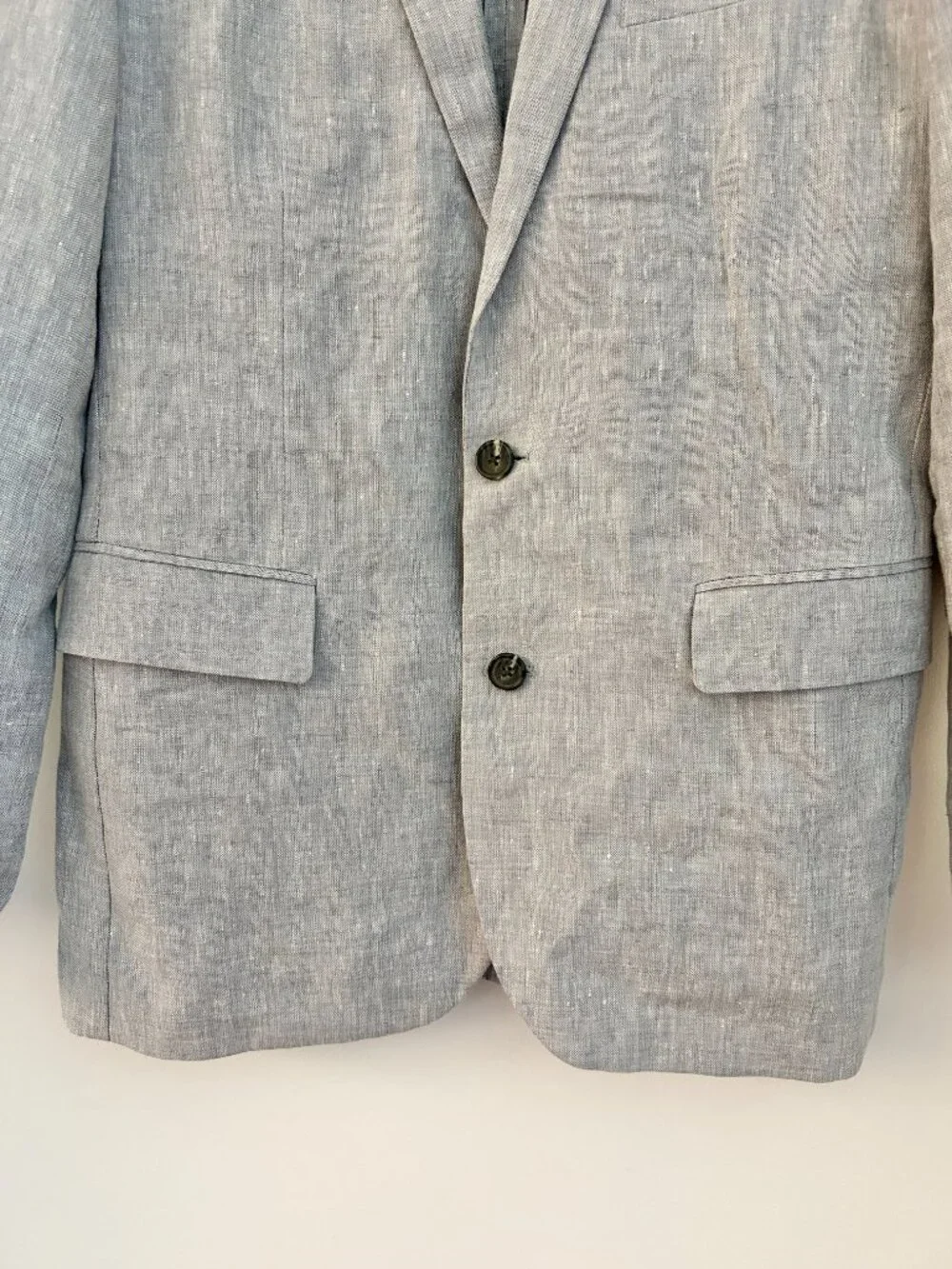 J. Crew Men's Thompson 100% Linen Blazer Light Gray Summer Lightweight Size 38